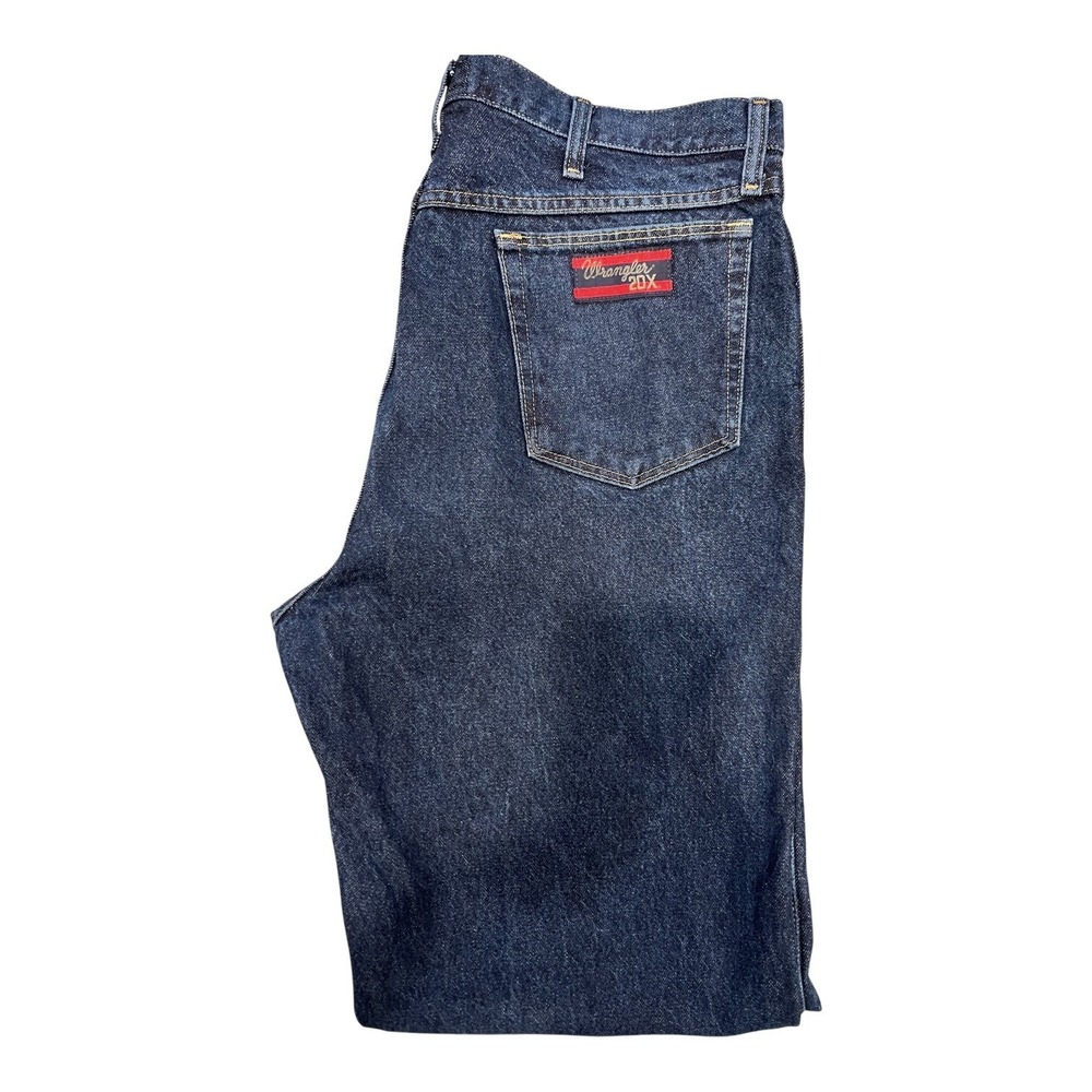 Wrangler 20X Relaxed Fit Jeans - Men's Size 38x34 - Dark Wash Denim Pants - Picture 6 of 7